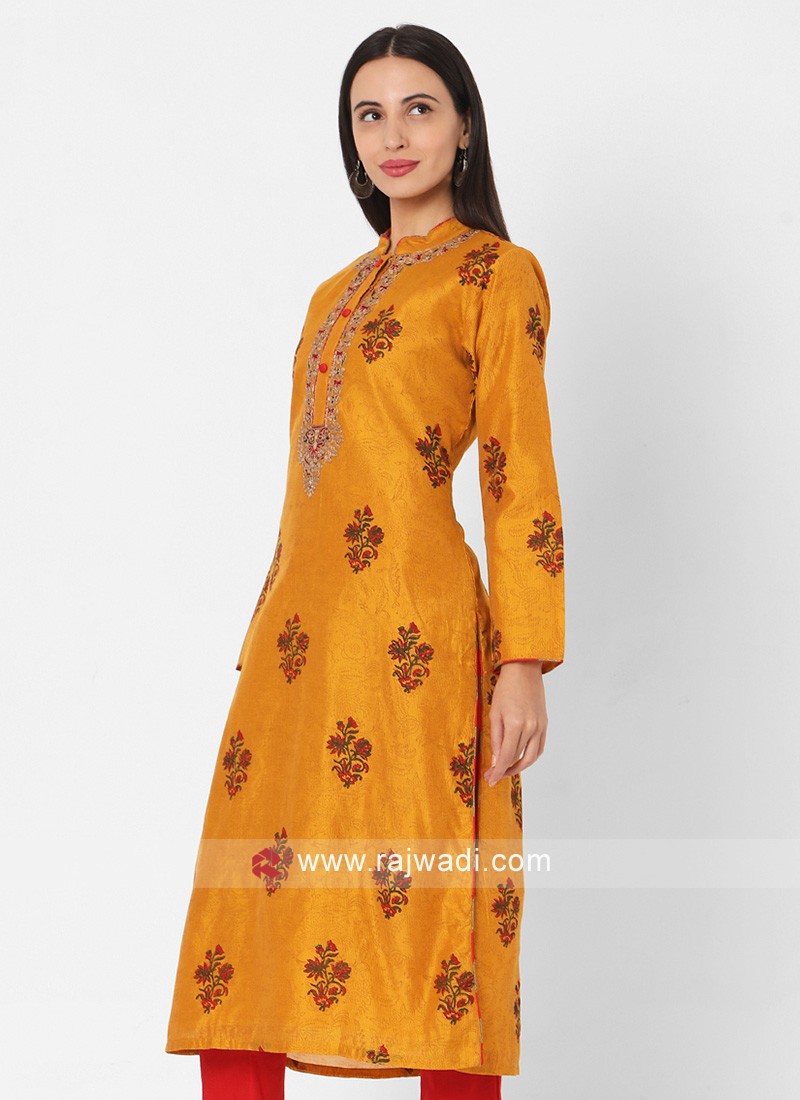 Cotton Casual Wear Ladies Orange Kurti With Legging, Wash Care: Machine  wash at Rs 500 in Pune