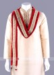 Red Velvet Embroidered Dupatta