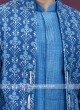 Designer blue colour indo-western