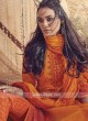 Shagufta Orange Cotton Churidar Salwar Suit