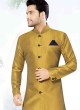 Simple Yellow And Blue Indowestern For Men