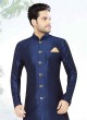 Blue And Golden Indowestern For Men