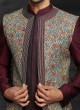 Printed Koti Style Indowestern