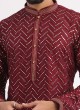 Wedding Wear Kurta Pajama In Wine Color