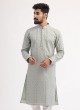 Plastic Mirror Work Kurta Pajama In Pista Color