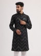 Black And White Kurta Pajama