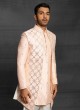 Plastic Mirror Work Jacket Style Indowestern