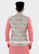 Off White Brocade Silk Printed Nehru Jacket