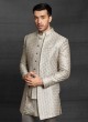 Raw Silk Fabric Jacket Style Indowestern