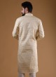 Festive Wear Kurta Pajama In Cream Color