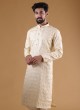 Festive Wear Kurta Pajama In Cream Color