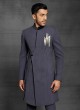 Dark Grey Color Ethnic Wear Indowestern