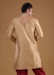 Wedding Wear Indowestern Suit In Golden Color