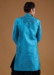 Wedding Wear Indowestern In Blue Color