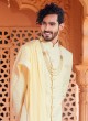 Lemon Yellow Groom's Wear Silk Sherwani