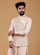 Thread Work Nehru Jacket Suit