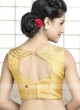 Golden Saree Blouse with Lace