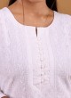 Simple Lucknowi Kurti In White Color