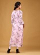 Floral Print Kurti In Pink Color