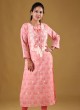 Self Printed Kurti In Light Pink Color