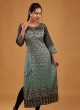 Printed Fancy Kurti In Green Color