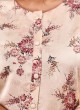 Satin Silk Fancy Kurti In Beige Color