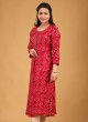 Bandhani Print Kurti In Pink Color