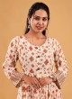 Patola Print Kurti In Beige Color