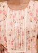 Floral Printed Kurti In Peach Color