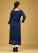 Chiffon Kurti In Blue Color