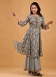 Chiffon Floral Sharara Suit