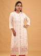 Silk Kurti Set With Sequins Work