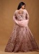 Peach Wedding Wear Net Gown