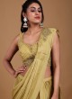 Stylish Readymade Saree In Mehndi Green