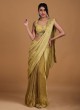 Stylish Readymade Saree In Mehndi Green