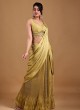 Stylish Readymade Saree In Mehndi Green