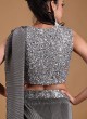 Ready To Wear Designer Grey Saree