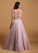 Designer Gown In Pink Color