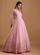 Wedding Wear Sequins Net Gown