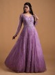 Party Wear Gown In Purple Color