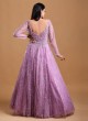 Party Wear Gown In Purple Color