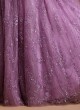 Party Wear Gown In Purple Color