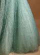 Reception Wear Gown In Sea Green Color