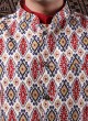 Wedding Wear Printed Nehru Jacket Suit