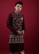 Embroidered Nehru Jacket Suit