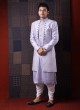 Wedding Wear Indowestern In Light Purple Color