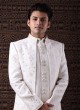 Festive Wear White Color Indowestern