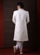 Festive Wear White Color Indowestern