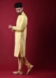 Silk Lemon Yellow Kurta Pajama