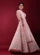 Sequins Work Pink Net Lehenga Choli